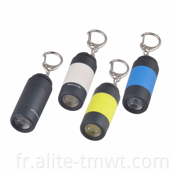 USB Rechargeable LED Keychain Keychain imperméable Mini Pocket Torch